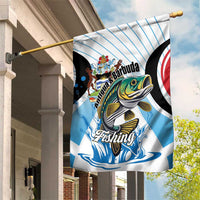 Antigua and Barbuda Fishing Garden Flag Sporty Style