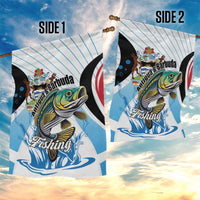 Antigua and Barbuda Fishing Garden Flag Sporty Style