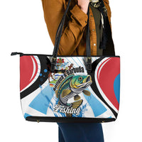 Antigua and Barbuda Fishing Leather Tote Bag Sporty Style