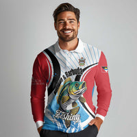 Personalized Antigua and Barbuda Fishing Long Sleeve Polo Shirt Sporty Style