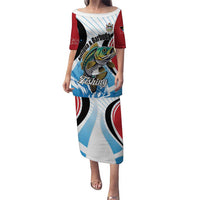 Personalized Antigua and Barbuda Fishing Puletasi Sporty Style