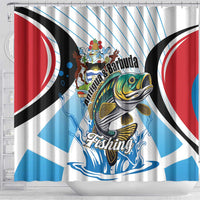Antigua and Barbuda Fishing Shower Curtain Sporty Style