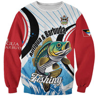 Personalized Antigua and Barbuda Fishing Sweatshirt Sporty Style