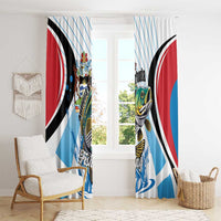 Antigua and Barbuda Fishing Window Curtain Sporty Style