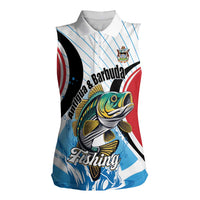 Personalized Antigua and Barbuda Fishing Women Sleeveless Polo Shirt Sporty Style