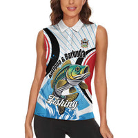 Personalized Antigua and Barbuda Fishing Women Sleeveless Polo Shirt Sporty Style