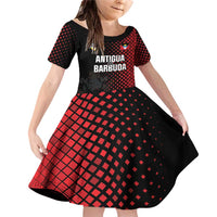 Custom Football Antigua and Barbuda Family Matching Off Shoulder Short Dress and Hawaiian Shirt The Benna Boys Go Champions