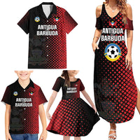 Custom Football Antigua and Barbuda Family Matching Summer Maxi Dress and Hawaiian Shirt The Benna Boys Go Champions