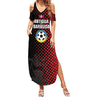 Custom Football Antigua and Barbuda Family Matching Summer Maxi Dress and Hawaiian Shirt The Benna Boys Go Champions
