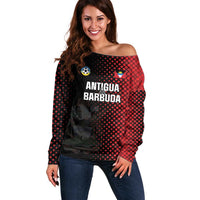 Custom Football Antigua and Barbuda Off Shoulder Sweater The Benna Boys Go Champions