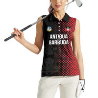 Custom Football Antigua and Barbuda Women Sleeveless Polo Shirt The Benna Boys Go Champions
