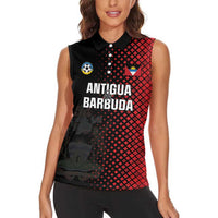 Custom Football Antigua and Barbuda Women Sleeveless Polo Shirt The Benna Boys Go Champions