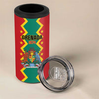 Personalized Grenada 1974 4 in 1 Can Cooler Tumbler Proud To Be Grenadian