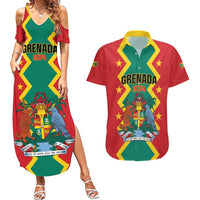 Personalized Grenada 1974 Couples Matching Summer Maxi Dress and Hawaiian Shirt Proud To Be Grenadian