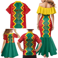Personalized Grenada 1974 Family Matching Mermaid Dress and Hawaiian Shirt Proud To Be Grenadian