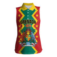 Personalized Grenada 1974 Women Sleeveless Polo Shirt Proud To Be Grenadian