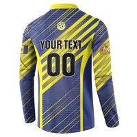 Custom Barbados Football Button Sweatshirt Go Champions Bajan Tridents