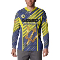 Custom Barbados Football Button Sweatshirt Go Champions Bajan Tridents