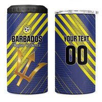 Custom Barbados Football 4 in 1 Can Cooler Tumbler Go Champions Bajan Tridents