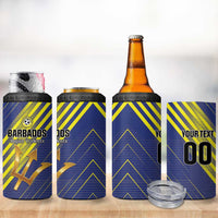 Custom Barbados Football 4 in 1 Can Cooler Tumbler Go Champions Bajan Tridents