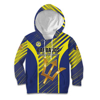 Custom Barbados Football Kid Hoodie Go Champions Bajan Tridents