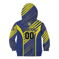 Custom Barbados Football Kid Hoodie Go Champions Bajan Tridents