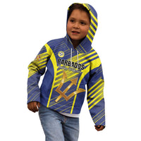 Custom Barbados Football Kid Hoodie Go Champions Bajan Tridents