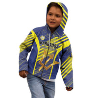 Custom Barbados Football Kid Hoodie Go Champions Bajan Tridents