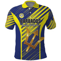 Custom Barbados Football Polo Shirt Go Champions Bajan Tridents