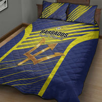 Barbados Football Quilt Bed Set Go Champions Bajan Tridents
