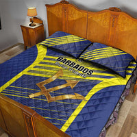 Barbados Football Quilt Bed Set Go Champions Bajan Tridents
