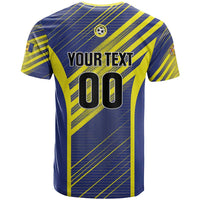 Custom Barbados Football T Shirt Go Champions Bajan Tridents