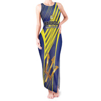Custom Barbados Football Tank Maxi Dress Go Champions Bajan Tridents