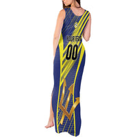 Custom Barbados Football Tank Maxi Dress Go Champions Bajan Tridents