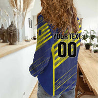 Custom Barbados Football Women Casual Shirt Go Champions Bajan Tridents