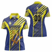 Custom Barbados Football Women Polo Shirt Go Champions Bajan Tridents