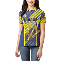 Custom Barbados Football Women Polo Shirt Go Champions Bajan Tridents