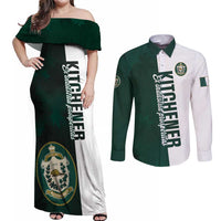 Personalised Canada Kitchener Couples Matching Off Shoulder Maxi Dress and Long Sleeve Button Shirt Ex Industria Prosperitas