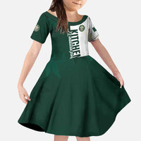 Personalised Canada Kitchener Family Matching Off The Shoulder Long Sleeve Dress and Hawaiian Shirt Ex Industria Prosperitas