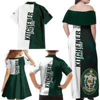 Personalised Canada Kitchener Family Matching Off Shoulder Maxi Dress and Hawaiian Shirt Ex Industria Prosperitas