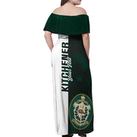 Personalised Canada Kitchener Family Matching Off Shoulder Maxi Dress and Hawaiian Shirt Ex Industria Prosperitas