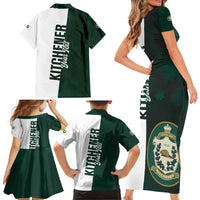 Personalised Canada Kitchener Family Matching Short Sleeve Bodycon Dress and Hawaiian Shirt Ex Industria Prosperitas