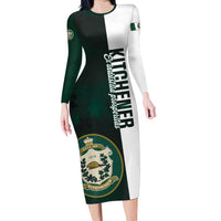 Personalised Canada Kitchener Long Sleeve Bodycon Dress Ex Industria Prosperitas