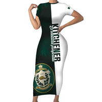 Personalised Canada Kitchener Short Sleeve Bodycon Dress Ex Industria Prosperitas