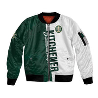 Personalised Canada Kitchener Sleeve Zip Bomber Jacket Ex Industria Prosperitas