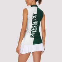 Personalised Canada Kitchener Women Sleeveless Polo Shirt Ex Industria Prosperitas