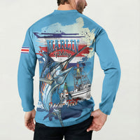 Personalized Costa Rica Blue Marlin Fishing Button Sweatshirt 2026 Season