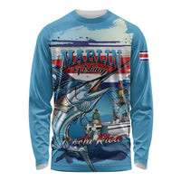 Personalized Costa Rica Blue Marlin Fishing Long Sleeve Shirt 2026 Season