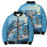 Personalized Guatemala Blue Marlin Fishing Bomber Puffer Jacket 2026 Season