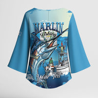 Personalized Guatemala Blue Marlin Fishing Kimono Sleeve Blouse 2026 Season